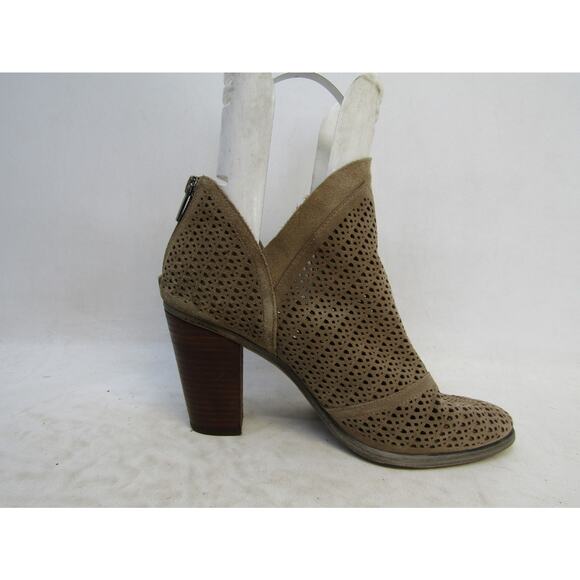 Vince Camuto Womens Size 10 M Brown Suede Zip Ankle Fashion Boots Bootie - Picture 4 of 11
